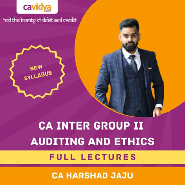 Picture of CA INTER NEW SYLLABUS GROUP II AUDITING AND ETHICS FULL LECTURES BY CA HARSHAD JAJU