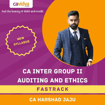 Picture of CA INTER NEW SYLLABUS GROUP II AUDITING AND ETHICS FASTRACK LECTURES BY CA HARSHAD JAJU