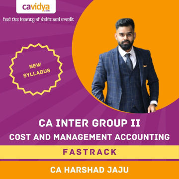 Picture of CA INTER NEW SYLLABUS GROUP II COST AND MANAGEMENT ACCOUNTING FASTRACK LECTURES BY CA HARSHAD JAJU